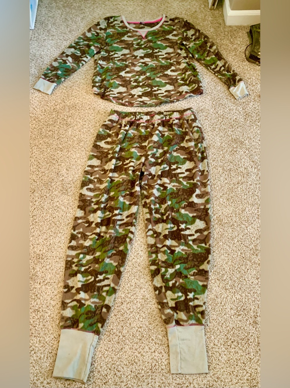Soft & Cozy Camouflage Lounge Wear with Pink Trim